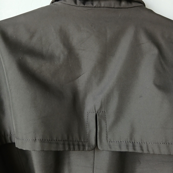 Kenneth Cole Women's Black Collared Button Up Trench Coat Size M - Picture 5 of 9